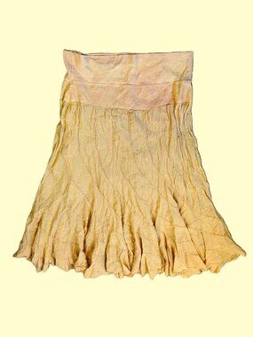 Cute Options Boho Steam Punk Maxi Skirt Layered Peachy XL